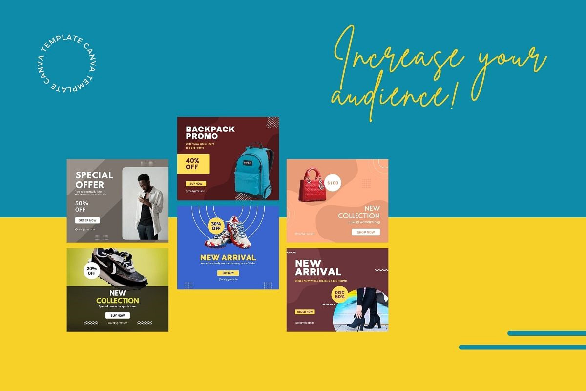 Fashion Sale Content Facebook Posts, a Social Media Template by emcrea (Photo 2 of 9)