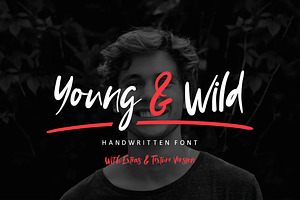 NEW! Young & Wild Brush Font