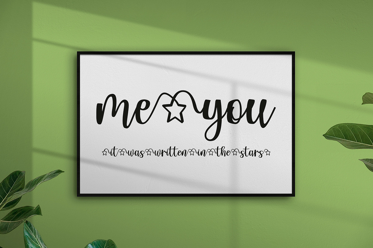 My Star - a font written in the stars preview 3