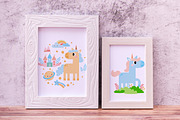 Cute unicorns PNG SVG clipart, an Animal Illustration by Noey smiley (Thumbnail 7 of 9)