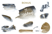 Black and Gold Watercolor Background, a Texture Graphic by KitsPix (Thumbnail 3 of 5)