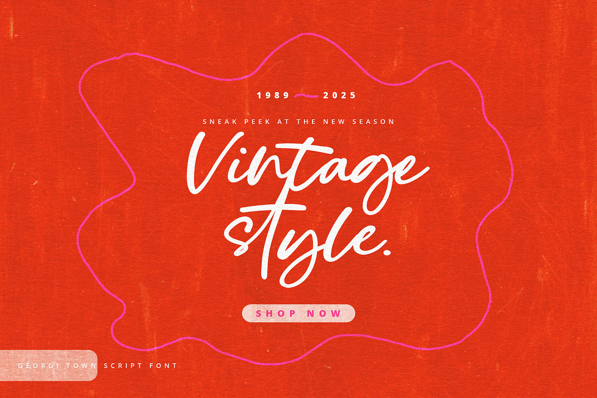 Georgi Town Script Font Family, a Font by Creativeqube Design (Photo 2 of 8)