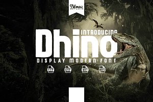 Dhino, a Sans Serif Font by almazstudio