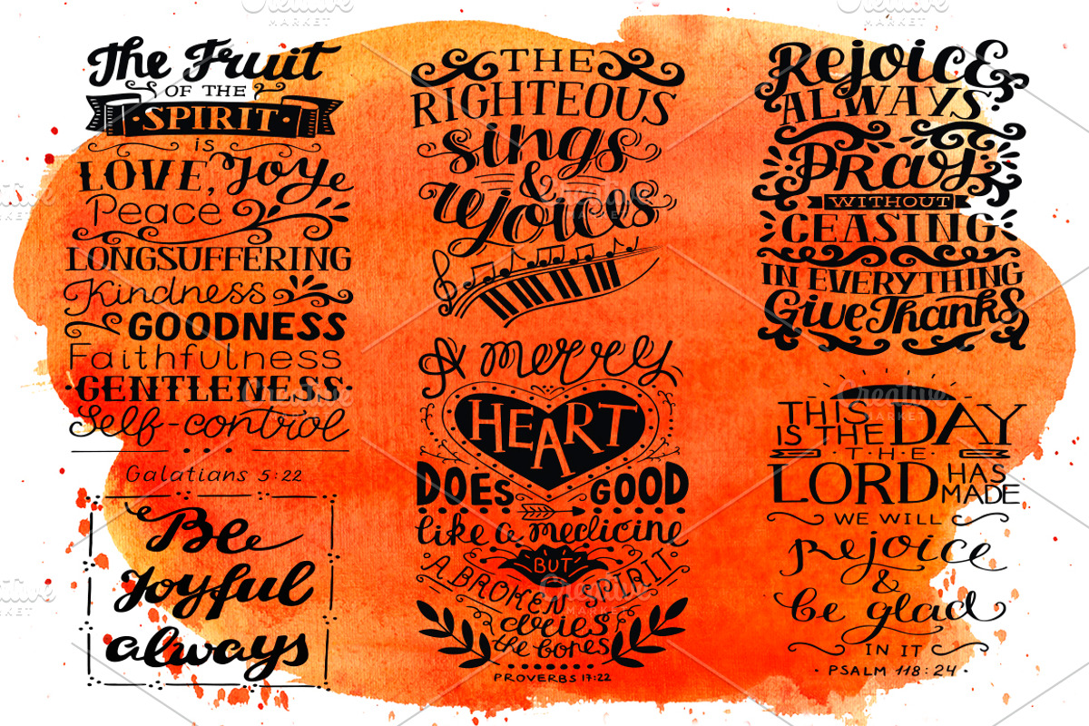 6 GREAT BIBLE VERSES part 7 JOY, an Illustration by Ola-la-la (Photo 2 of 10)