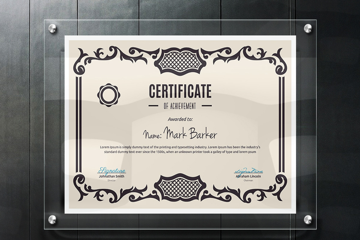 Certificate Word | PSD | AI, a Templates & Theme by Curve Design (Photo 3 of 3)