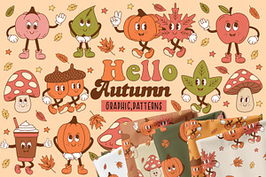 Cute Autumn Clipart Bundle, a Seasonal Illustration by NataKa