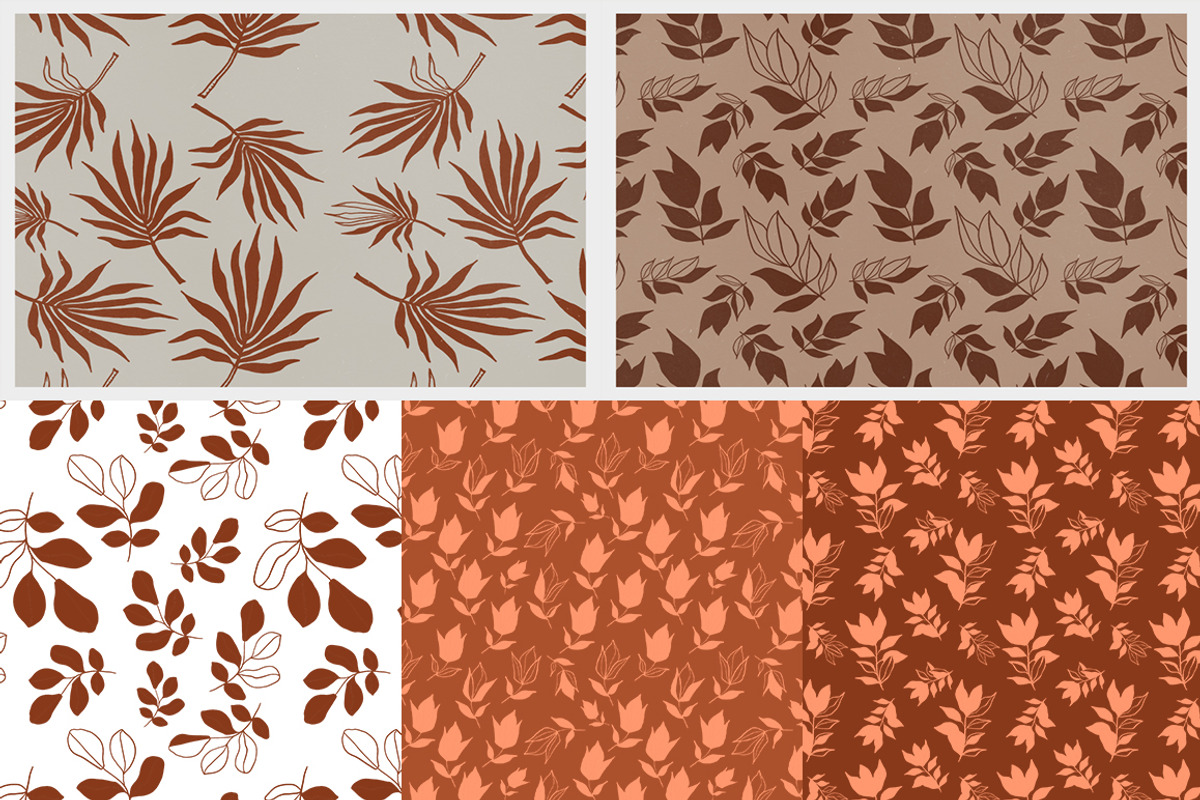 Botanical Seamless Patterns V2, a Pattern Graphic by PixelHive Pro (Photo 14 of 17)