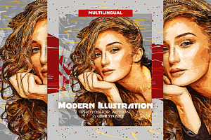 Modern Illustration Photoshop Action, an Action Add-On by GorynArt