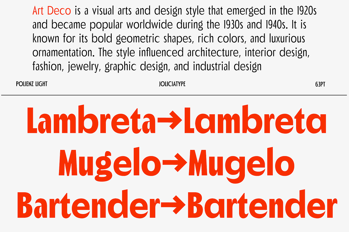 Polienz | Artdeco Font, a Sans Serif Font by Jolicia Type (Photo 10 of 19)