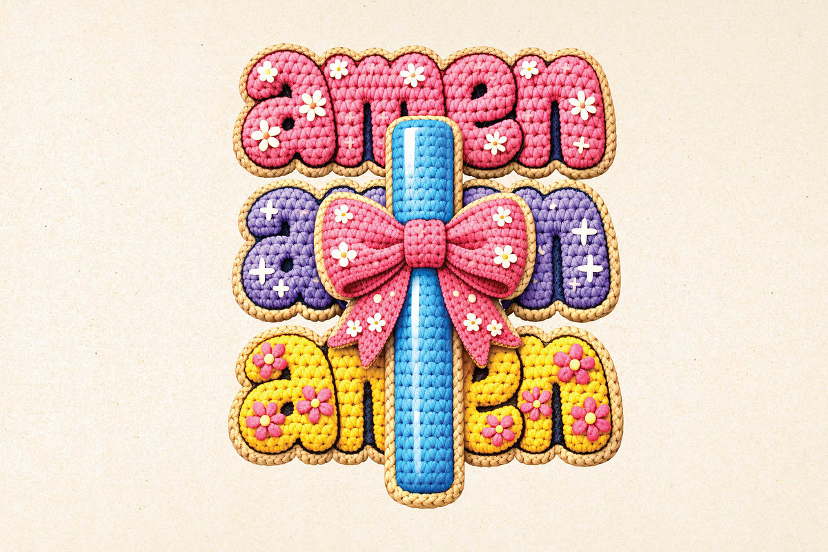 Floral Amen Christian Easter PNG, an Illustration by DreamPrint404 (Photo 1 of 6)
