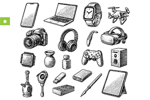 Tech Gadgets & Digital Devices, an Object Graphic by RT Studio