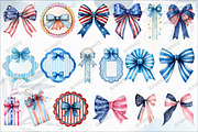 4th of July Bows PNG, Patriotic PNG, a Graphic by designcity5 (Thumbnail 3 of 6)