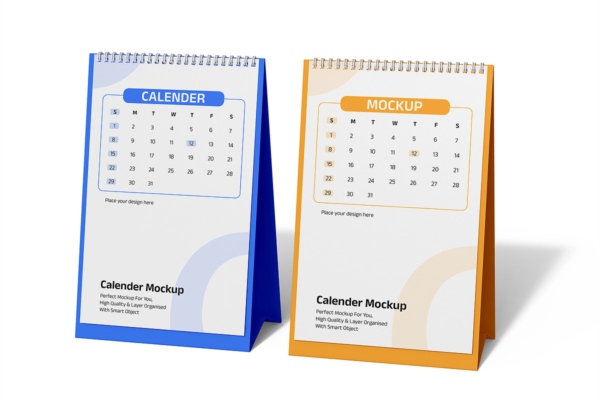 Spiral Desk Calendar Mockup PSD, a Mockup by graphypix (Photo 1 of 4)
