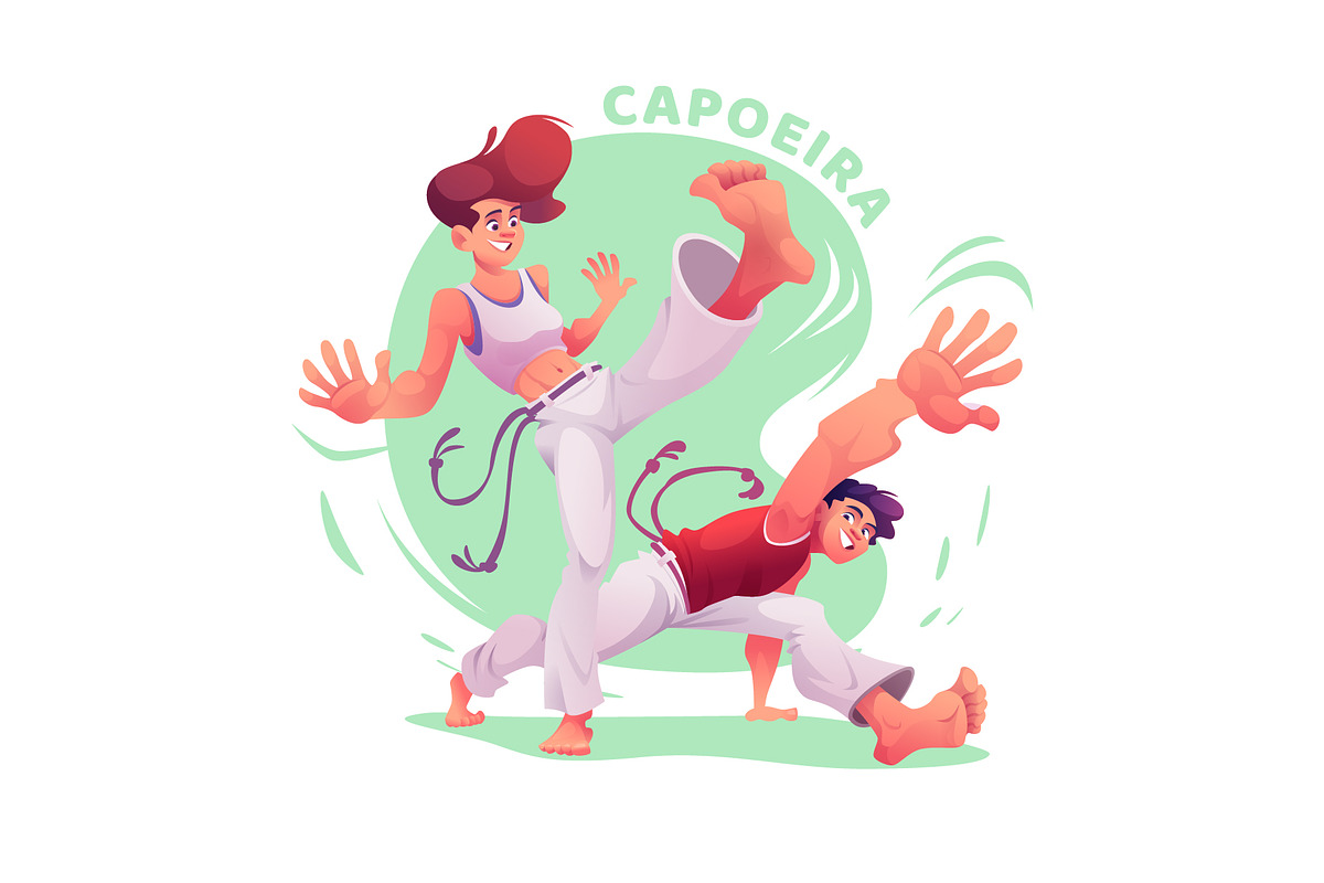 Capoeira action poses, an Illustration by VectorVision (Photo 13 of 13)