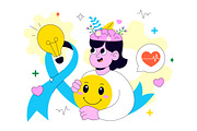 10 World Mental Health Day, a Healthcare Illustration by denayunebgt (Thumbnail 4 of 4)