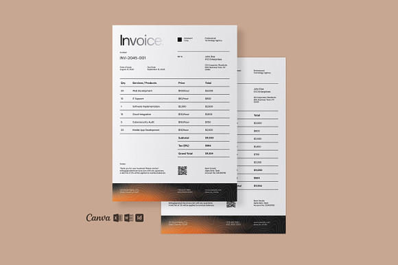 Invoice Template - Gradeent preview 6