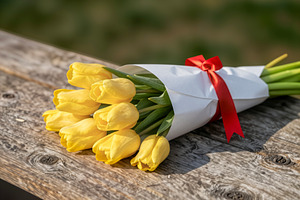 Bouquet of Yellow Tulips, a Photo by rarrarorro