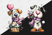 Valentine Quirky Dog Clipart Bundle, an Illustration by Creative Art (Thumbnail 9 of 10)