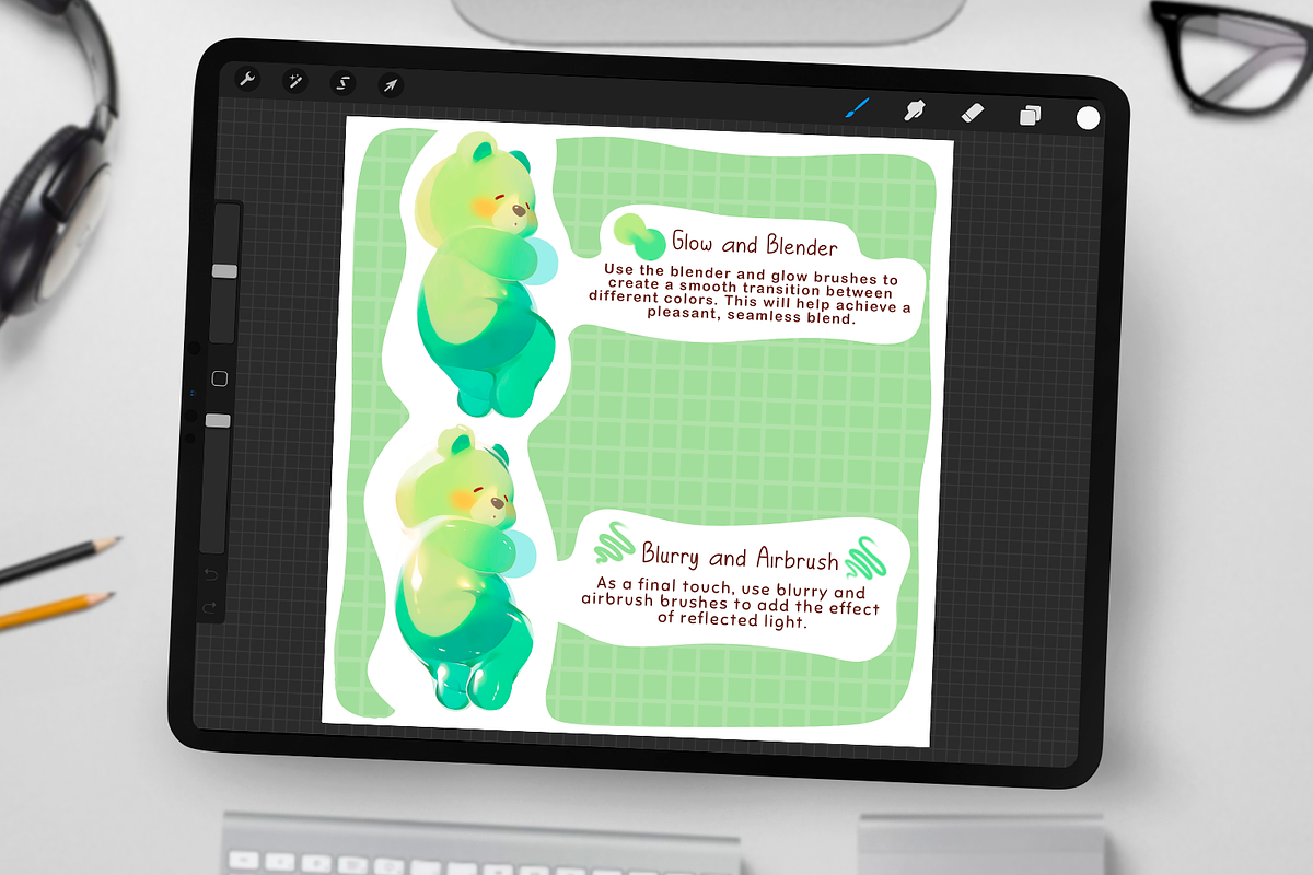 Jelly Style Brushes for Procreate, a Brush Add-On by Disyukov (Photo 4 of 7)