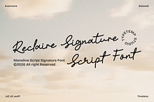 Reclaire - Monoline Signature Font