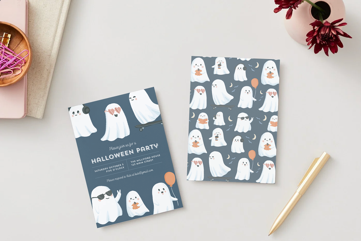 Ghost Halloween Party Invitation preview 5
