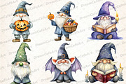 Halloween Gnome Clipart, an Illustration by DreamCafeArt (Thumbnail 3 of 7)