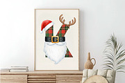Plaid Christmas Santa Claus Alphabet, an Illustration by SinaCreation (Thumbnail 7 of 7)