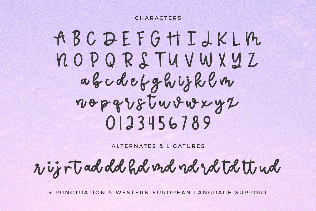 Lavender Sky Script, a Handwritten Font by Beck McCormick (Photo 10 of 10)