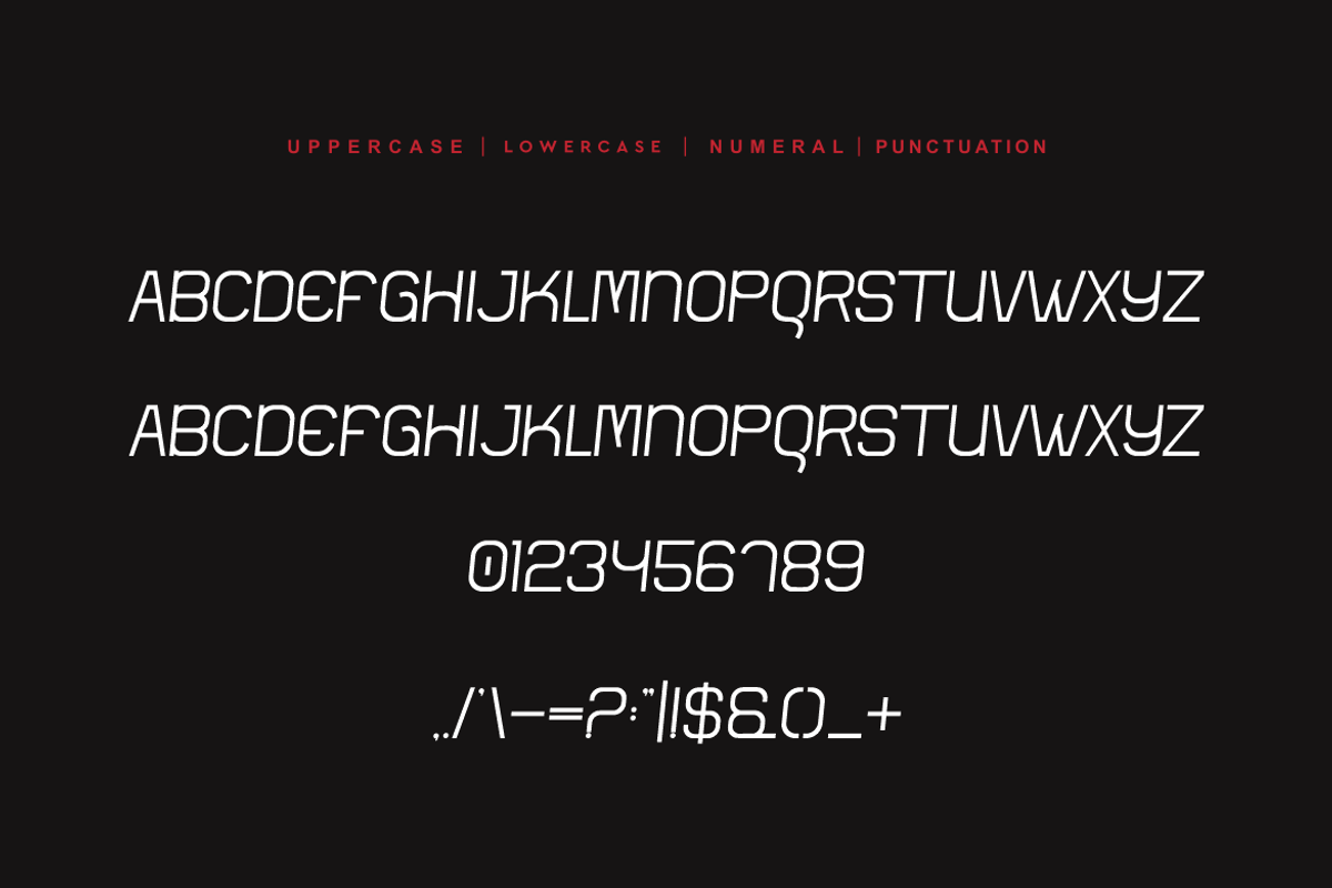 Remoosi - Digital Futuristic Font, a Sans Serif Font by QR Design Studio (Photo 5 of 7)