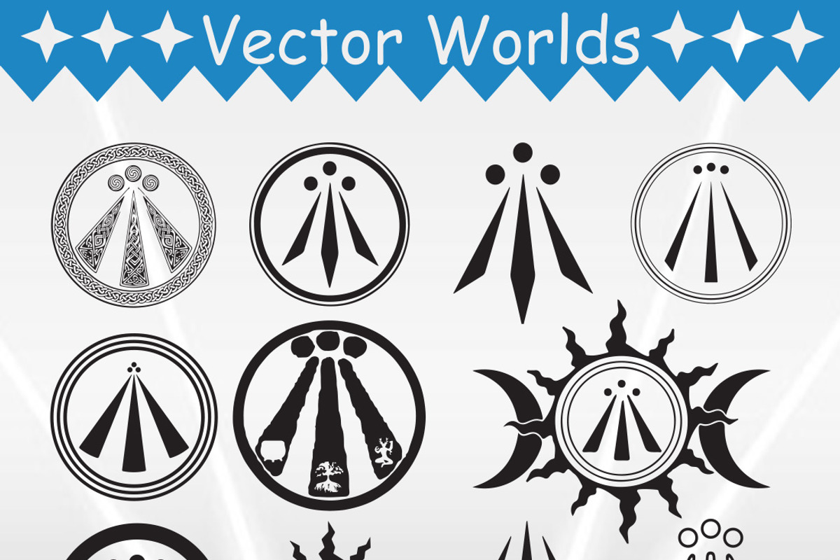 Awen Symbol SVG, Awen, Symbol SVG, an Object Graphic by VectorWorlds