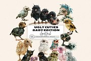 UGLY CUTIES BABY EDITION, an Animal Illustration by Daring Digies (Thumbnail 1 of 10)