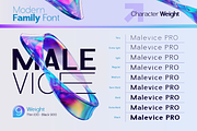 Malevice Pro | 9 Weight, a Sans Serif Font by Burntilldead (Thumbnail 5 of 13)