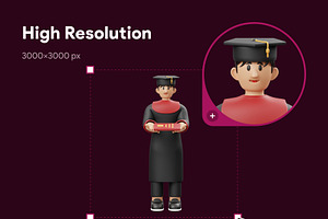 Graduation 3D Character