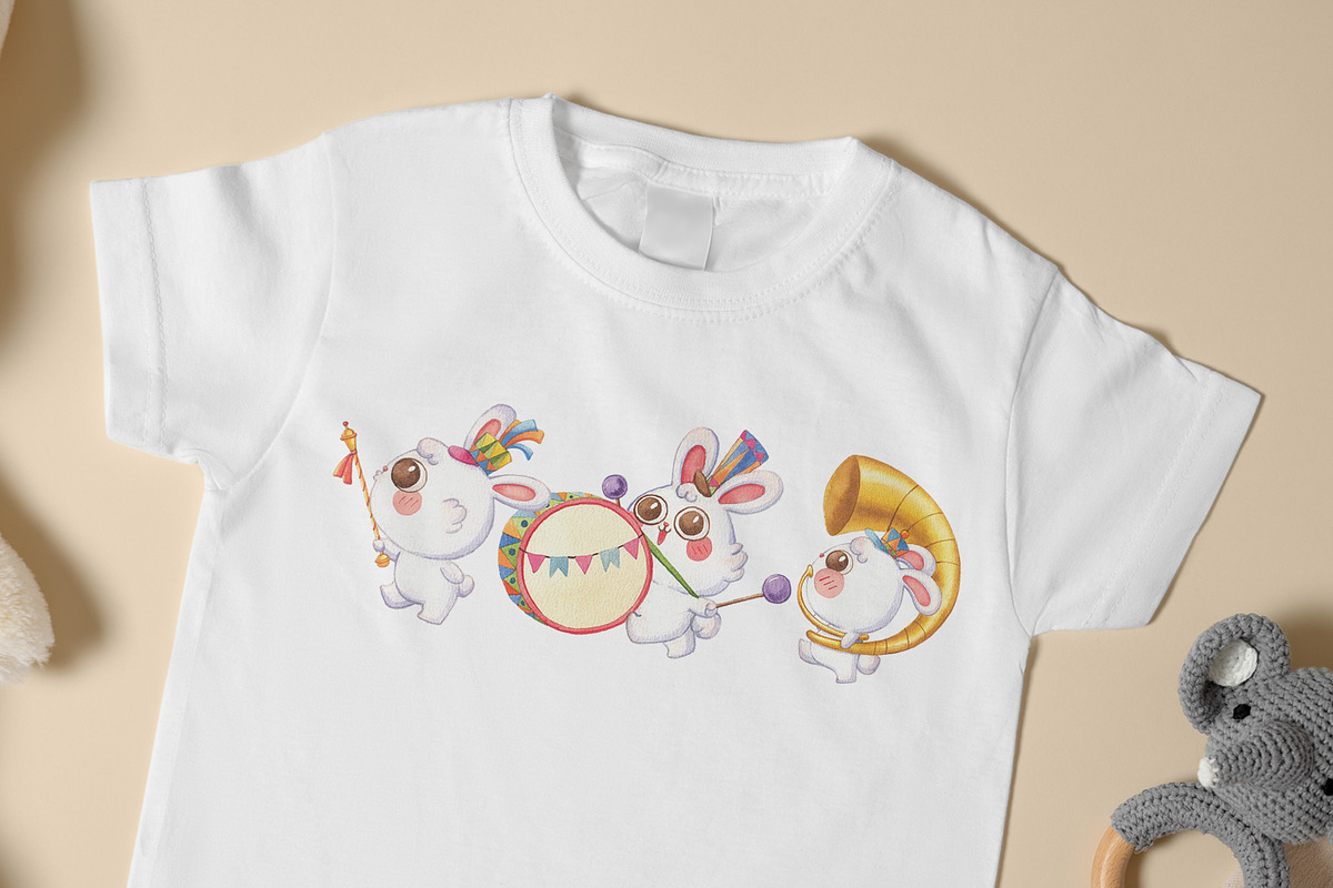 Pastel Bunny Parade – Hand-drawn, an Animal Illustration by CreativeValuation (Photo 8 of 11)