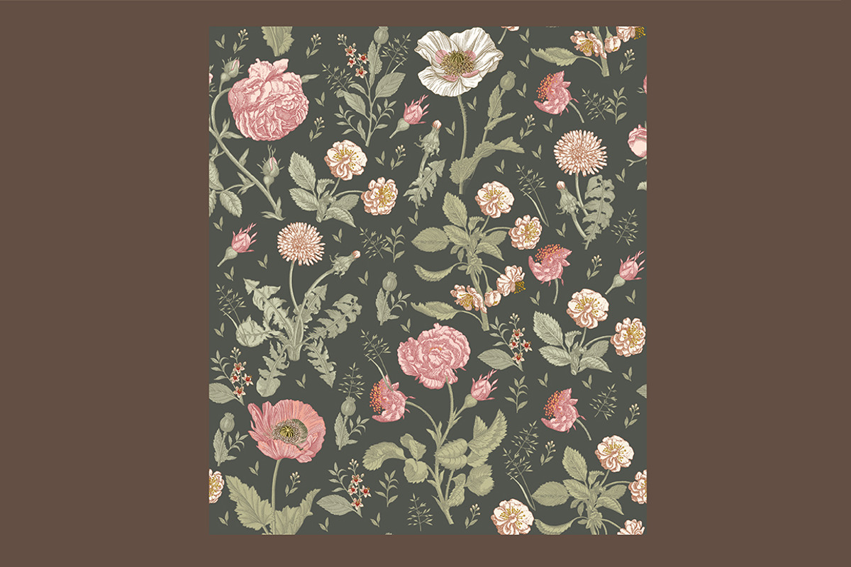 6 Seamless Flowers Roses Pattern, a Pattern Graphic by Vintage (Photo 3 of 7)