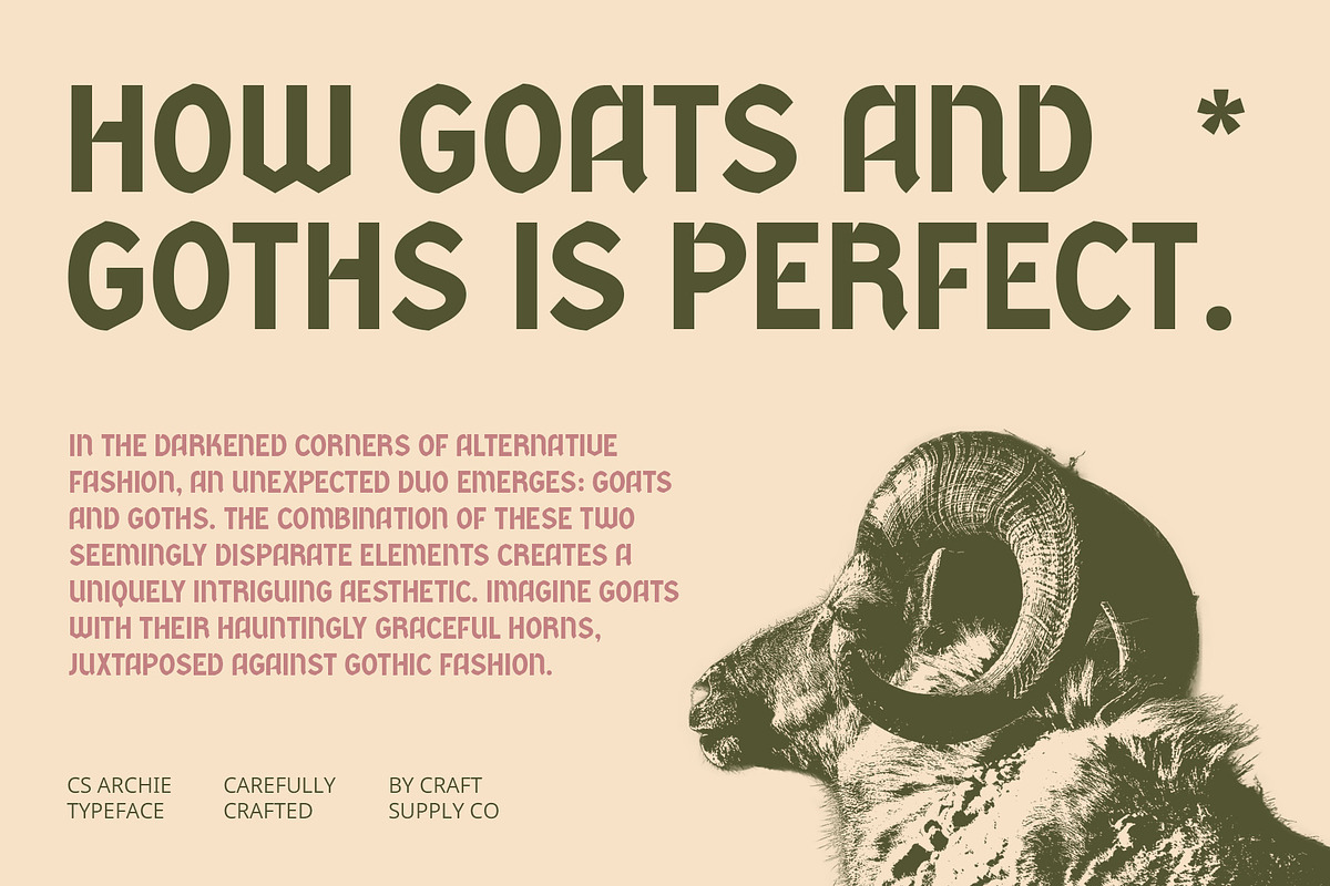 CS Archie – Blackletter Font, a Blackletter Font by Craft Supply Co. (Photo 6 of 8)