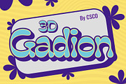 Gadion 3D, a Sans Serif Font by Craft Supply Co.