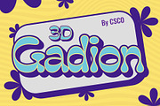 Gadion 3D, a Sans Serif Font by Craft Supply Co. (Thumbnail 1 of 8)