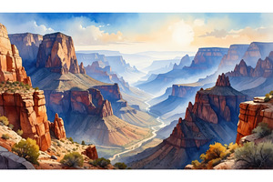 Grand Canyon landscape at sunrise, an Architecture Photo by Igor Tichonow