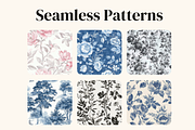 French Toile De Jouy Patterns, a Pattern Graphic by Ninterints (Thumbnail 5 of 7)