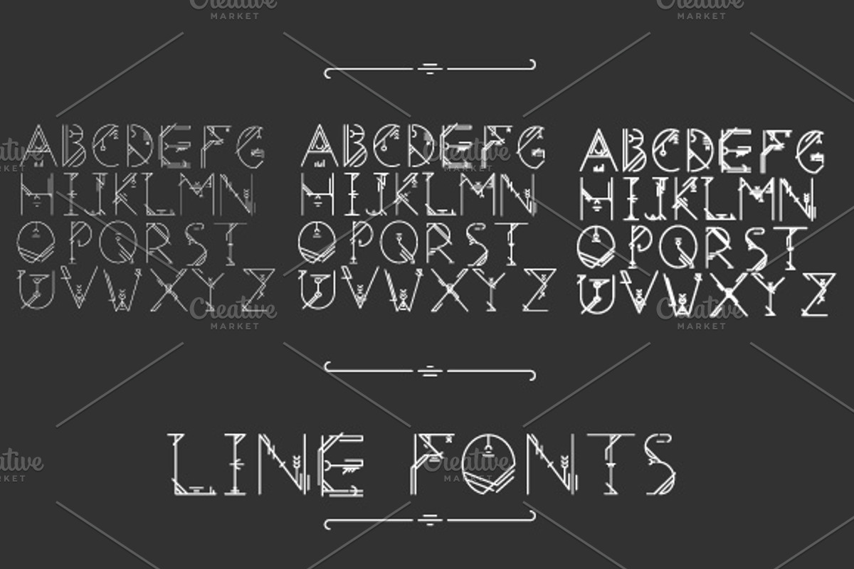Line fonts pack