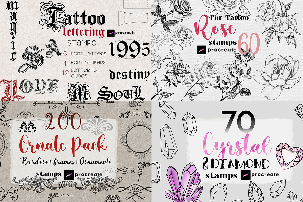 Procreate 1100 Tattoo Snake Witch, a Brush Add-On by ArtPrintBabe (Photo 6 of 6)