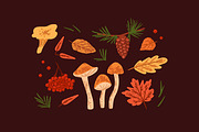 Autumn forest nature, dry leaves set, a Seasonal Illustration by PaperTrident (Thumbnail 3 of 6)