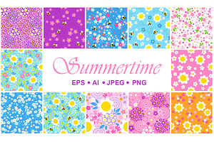 Seamless Pattern Summertime