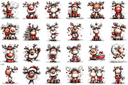 Watercolor Christmas Reindeer Clipar, an Illustration by Sublimation Artist (Thumbnail 2 of 6)