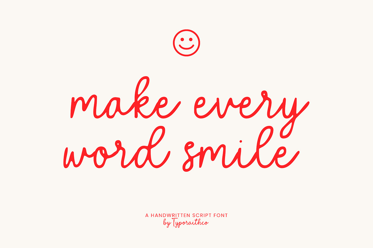 Palmer Cheerful | Script Font, a Handwritten Font by Typoraith Co (Photo 3 of 10)