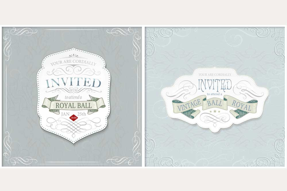 Set of ready design for invitations, an Illustration by ARSCOR (Photo 4 of 6)