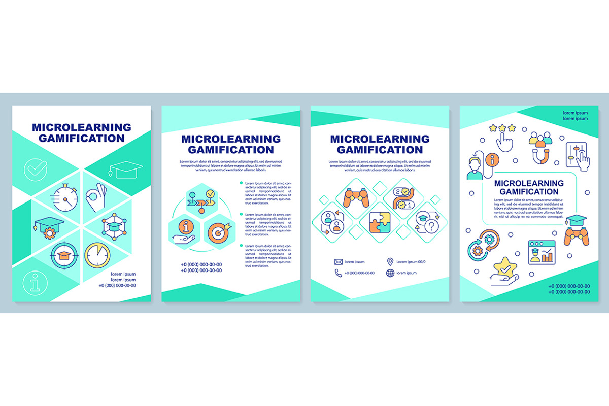 Microlearning gamification brochure, a Brochure Template by IMG Visuals