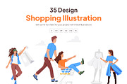 Shopping Vector Illustration Set, a Person Illustration by Vectors Market (Thumbnail 1 of 8)