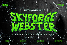Skyforge Webster Metal Gothic font